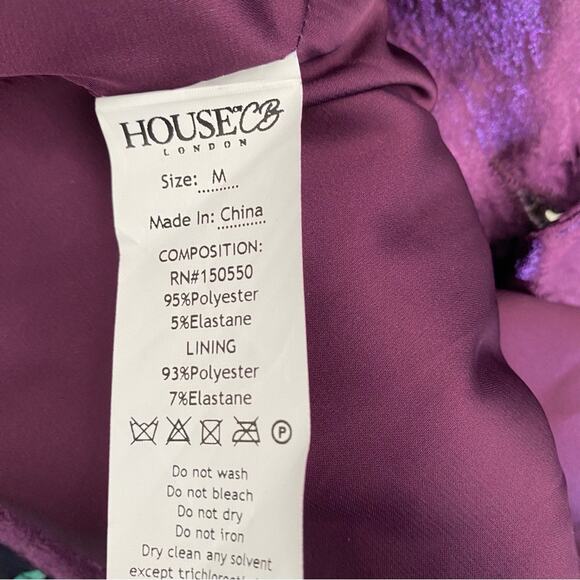 House of CB Deep Purple NWTs Shiny Satin Blazer Jacket size medium - Picture 5 of 7
